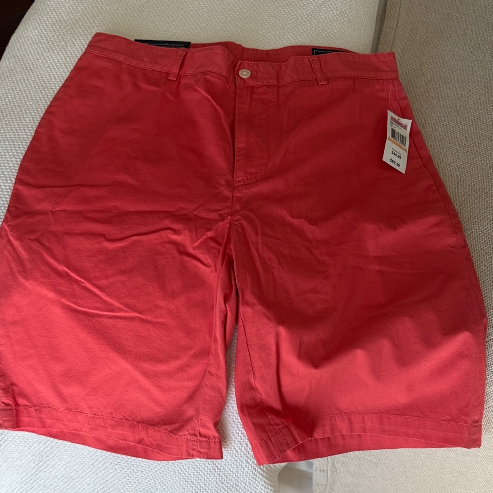 Vineyard Vines Coral Flat Front Shorts